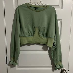 Cropped Ruffle Sweater